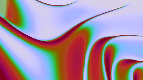 Изогнутая Жидкая Текстура Движется Психоделическом Фоне Дизайн Яркие Цвета Движущейся — стоковое видео