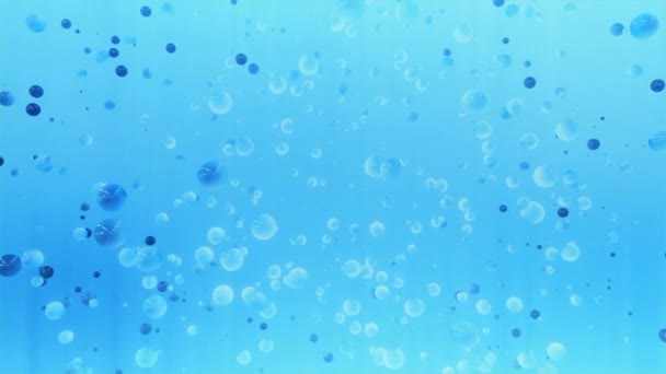 Les Billes Moléculaires Tournent Liquide Motion Les Molécules Déplacent Flux — Video