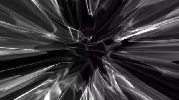 질감과 에너지 움직임 검은색 배경에 방사선의 우주에서 에너지의 플라즈마 — 비디오