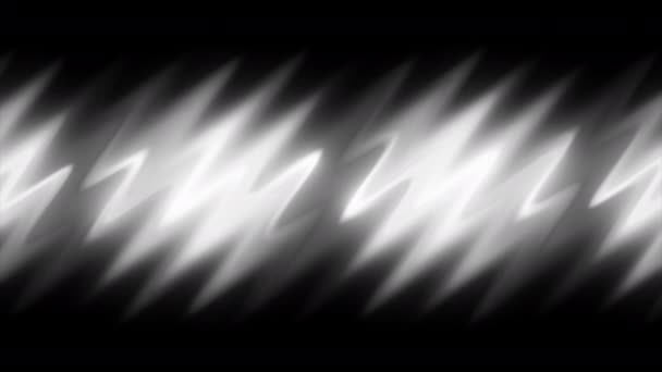 背景与抽象波浪形光芒线 黑色背景上的波状液体发光线 在黑色背景上 新的波浪形线条在条纹上缓慢移动 — 图库视频影像