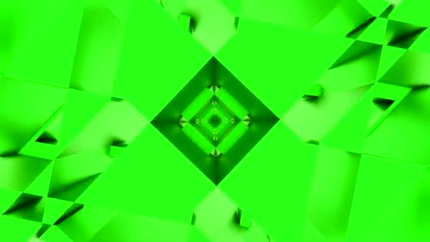 녹색과 주황색 디자인입니다 속도로 패턴을 변경하는 칼레도스코프 효과를 만드는 고품질 — 비디오