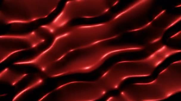 液体表面的波动 弯曲线的弹性波纹 — 图库视频影像