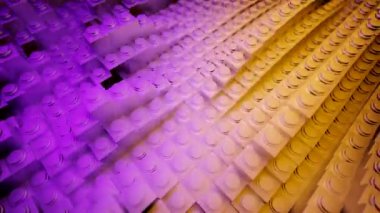 Küçük kare şeklindeki bloklardan oluşan soyut dalga çizgileri. Tasarım. Değişken çizgiler gradyan dokunaçlar gibi görünüyor