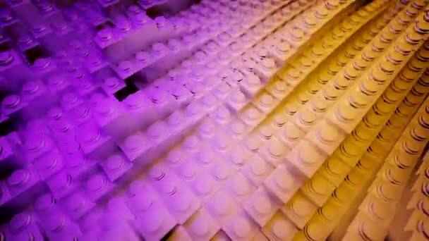 Абстрактні Махаючі Смуги Крихітних Квадратних Блоків Дизайн Коли Лінії Виглядають — стокове відео