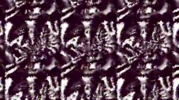 Абстрактный Узор Мигалками Движение Психоделический Рисунок Калейдоскопическими Деталями Изменение Вспышки — стоковое видео