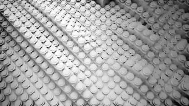 Işık atlamalı inşaatçı. Tasarım. Renkli çizgiler, hareketli daireler sırayla yükselip alçalıyor. Yüksek kalite 4k görüntü