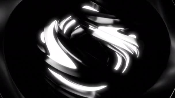 Гра Світлових Лініях Зроблена Чарівний Дизайн Чорний Фон Якому Світло — стокове відео