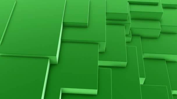 Πράσινο Και Γκρι Φόντο Σχέδιο Απλώνοντας Τετράγωνα Στο Πάτωμα Δημιουργώντας — Αρχείο Βίντεο