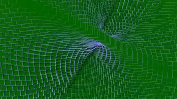 黑色和绿色背景 在抽象过程中 通过移动明亮的线条来实现催眠效果 高质量的4K镜头 — 图库视频影像
