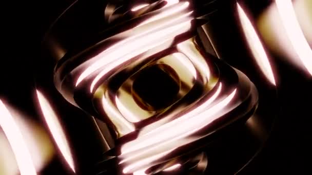無限の動きで抽象的な催眠スパイラル形状 デザイン リングの拡散の背景にツイストされた図 — ストック動画