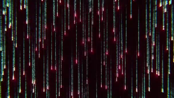 Абстрактный Матричный Эффект Запущенными Строками Кода Дизайн Киберреальность Миллионов Крошечных — стоковое видео