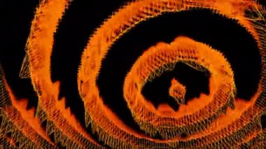 Yağan yağmur damlalarıyla soyut su yüzeyi. Tasarım. Suyun altında renkli halkalar 