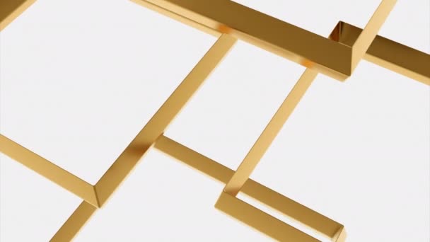 Kalejdoskopisk Effekt Roterande Rektanglar Design Snurrande Siluetter Siffror — Stockvideo