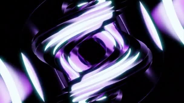 Абстрактна Гіпнотична Спіральна Форма Нескінченному Русі Дизайн Скручена Фігура Тлі — стокове відео