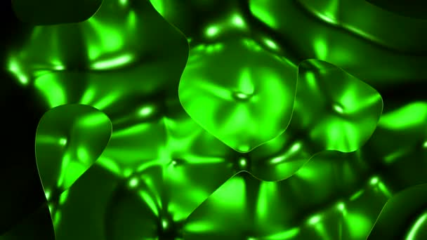 Metalik Işıltı Işık Patlamalarıyla Soyut Sıvı Dokusu Tasarım Renkli Şekilleri — Stok video