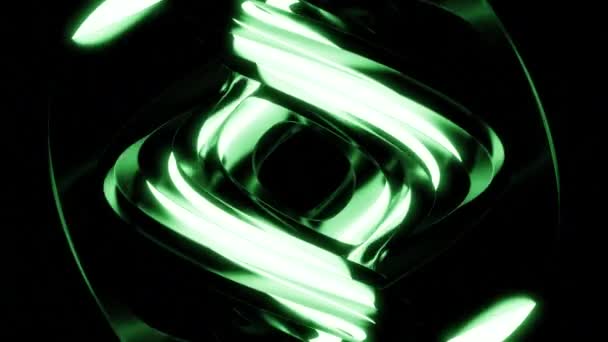 Фиолетовый Зеленый Огни Дизайн Черный Фон Котором Яркие Лучи Света — стоковое видео