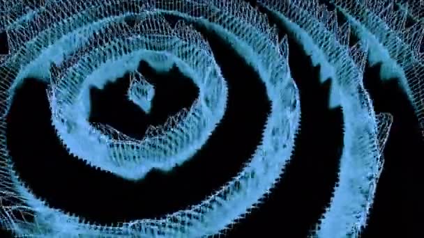 Różowy Niebieski Brokat Wzorze Projektowanie Czarne Tło Półokrągłym Kolorowym Owinięciem — Wideo stockowe