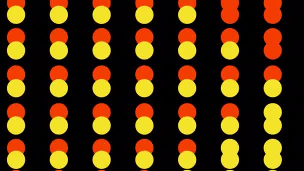 Skaczące Kolorowe Kręgi Tworzące Mdłości Projektowanie Małe Kule Poruszające Się — Wideo stockowe