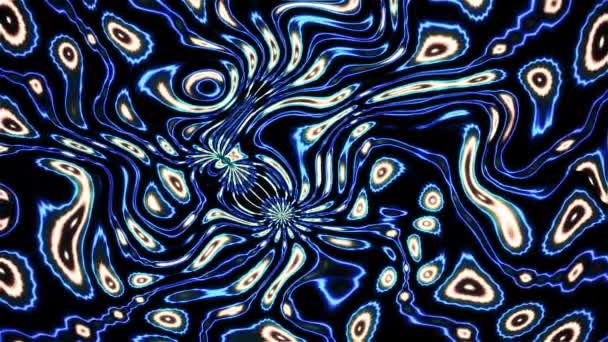 Abstract Psychedelisch Vloeistof Kleureffect Beweging Buigen Transformeren Van Kleurrijke Vormen — Stockvideo