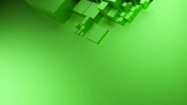 Üç boyutlu karelerin yüzey dalgaları. Tasarım. 3 boyutlu kare dalgalarıyla pürüzsüz bir yüzey. 3 boyutlu kareler yüzey üzerinde dalgalar halinde yükselir. 