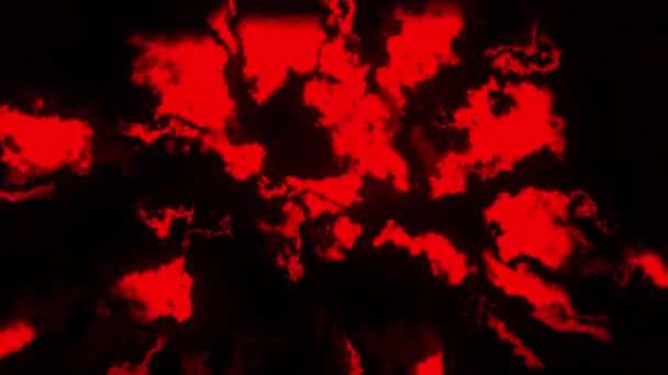 Marzenie Przerażającym Locie Przez Czerwone Burzliwe Chmury Wniosek Kontrastowa Iluzja — Wideo stockowe