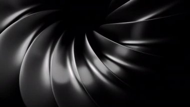 Gerçeküstü 3D makineli, endüstriyel türbin jet motorlu soyut sanat eseri. Tasarım. Küresel spiral şeklinde keskin fraktal bıçaklarla tek renkli veya dairesel testere. 