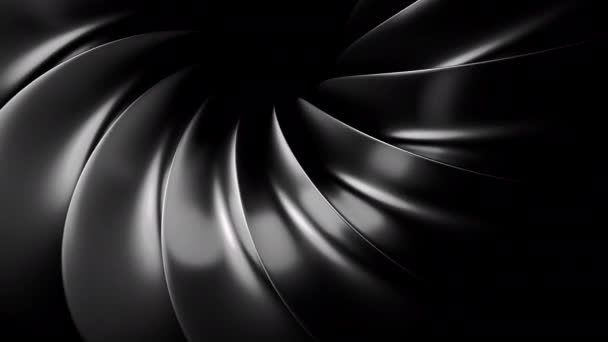 Абстрактное Искусство Сюрреальным Трехмерным Промышленным Турбированным Реактивным Двигателем Дизайн Монохромное — стоковое видео