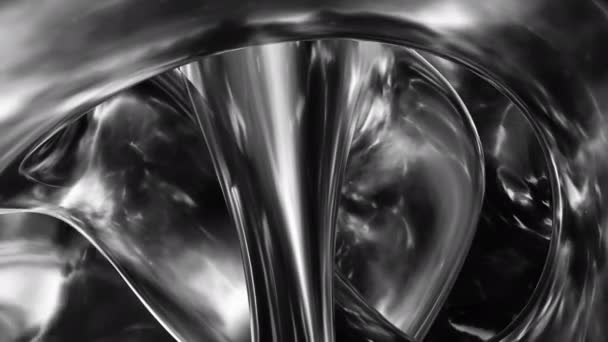 Brilho Metálico Abstrato Substância Pegajosa Desenho Metal Fundido Cor Roxa — Vídeo de Stock