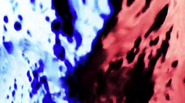 LSD saykodelik efektli soyut doku. Tasarım. Parlak zıt sıvı mavi ve kırmızı akıntılar sallıyor.