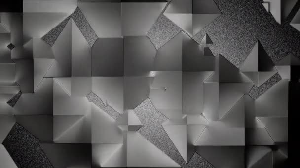 Streszczenie Obracających Się Sześcianów Projektowanie Kalejdoskopowy Wzór Monochromatycznymi Kostkami — Wideo stockowe