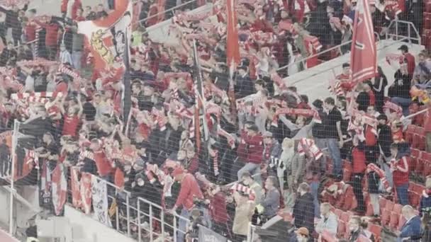Jekaterinburg Russland 2022 Action Fußballmeisterschaft Mit Wütenden Kranken Fußballfans Die — Stockvideo