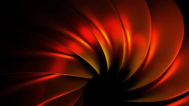 缓慢旋转平静圆圆的形状与红色的叶片 色彩艳丽的抽象 — 图库视频影像