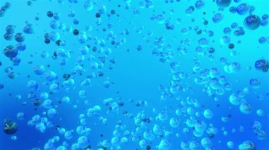 Sıvı moleküllerle dönen akış. Hareket. Üç boyutlu su damlacıklarından oluşan döner sıvı tünel. Su tüneli sıvı damlacıklardan ya da moleküllerden oluşur.. 