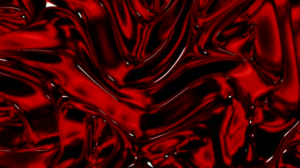 Красная Синяя Жидкая Слизь Сделанная Мультяшной Анимации Дизайн Смешанный Раствор — стоковое видео