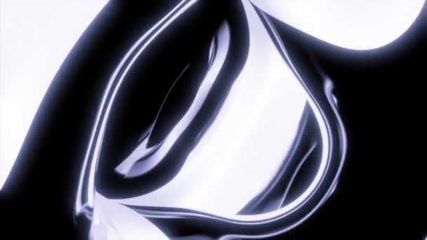 Черный Фон Белым Блестящим Рисунком Дизайн Вращение Светло Белых Пятен — стоковое видео