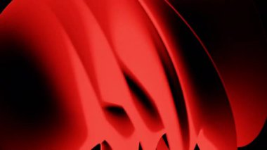 Siyah zemin üzerinde yeşil ve kırmızı dönen düğüm. Tasarım. Farklı taraflardan farklı, parlak, yavaşça dönen nesnelerle üç boyutlu. Yüksek kalite 4k görüntü