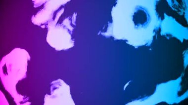 Köpüren karışık renkli boya. Tasarım. Animasyonda kaynamış boya ile parlak bir arkaplan. Yüksek kalite 4k görüntü