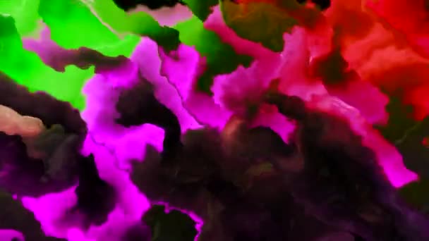 Una Paleta Colores Brillantes Moción Pintura Colores Animación Crea Patrones — Vídeo de stock