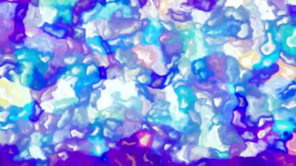 Lichte Bewegende Felle Kleuren Beweging Witte Blauwe Vlekken Gemaakt Abstractie — Stockvideo
