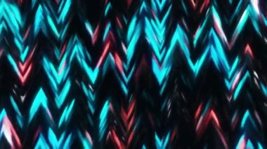 Bulanık mavi üçgenler. Hareket. Siyah arkaplan, animasyonda bulanık olan kesme renk üçgenleri. Yüksek kalite 4k görüntü