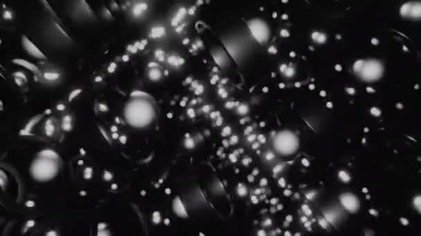 Grauer Hintergrund Design Lichthöhepunkte Animationen Die Leuchten Und Sich Der — Stockvideo