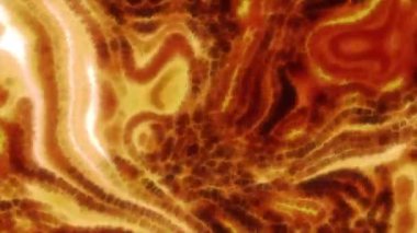 Mavi ve turuncu lav boyası. Hareket. Bilgisayar grafiklerinden yapılmış parlak bir paleti olan hafif bir arkaplan. Yüksek kalite 4k görüntü