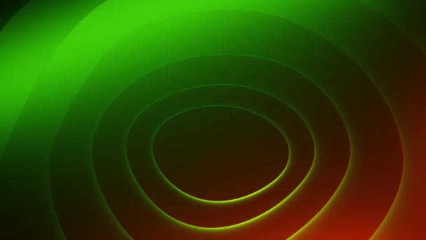 Groen Oranje Achtergrond Ontwerp Cirkels Geschetst Met Witte Lijnen Animatie — Stockvideo