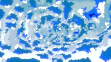 Soyut ışıldayan lekeler gerçek dışı bulutlara benziyor. Hareket. Bulanık karşıt 3D bağlantılı bulutlar