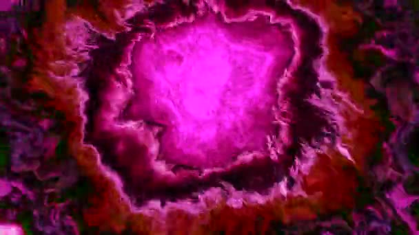 ブルーとピンクの背景 ムーブメント コンピュータアニメーションで作られた明るい輝くネオンスポット 高品質の4K映像 — ストック動画