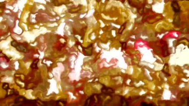 Beyaz arka planda soyut renkli lekeler yanıp sönüyor. Hareket. Karışık çizgilerin yanıp sönen parlak deseni