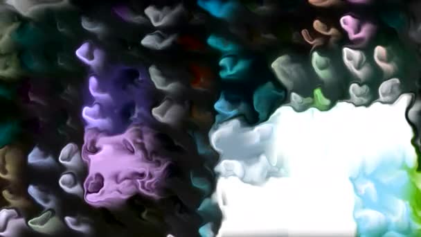 Abstracte Rijen Van Bewegende Vloeibare Verfstreken Beweging Draaiend Oppervlak Met — Stockvideo