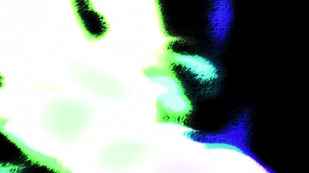 Helle Plasma Punkte Auf Schwarzem Hintergrund Verschieben Bewegung Helle Leuchtende — Stockvideo