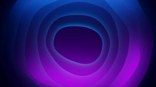 粉色和紫色明亮的圆圈 旋转的圆周线互相绕着慢慢地在抽象地旋转 高质量的4K镜头 — 图库视频影像
