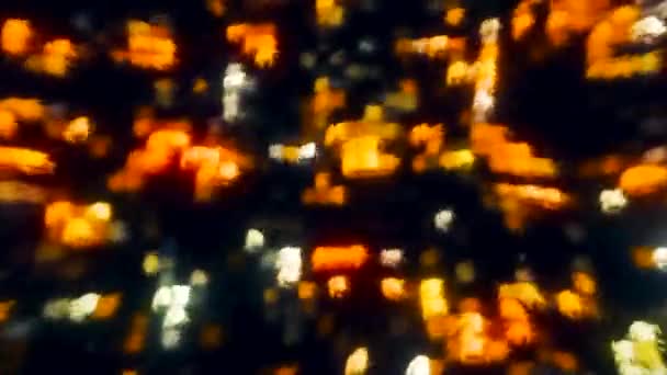 Abstract Geïsoleerde Wazige Feestelijke Lichtjes Met Bokeh Effect Beweging Fonkelende — Stockvideo